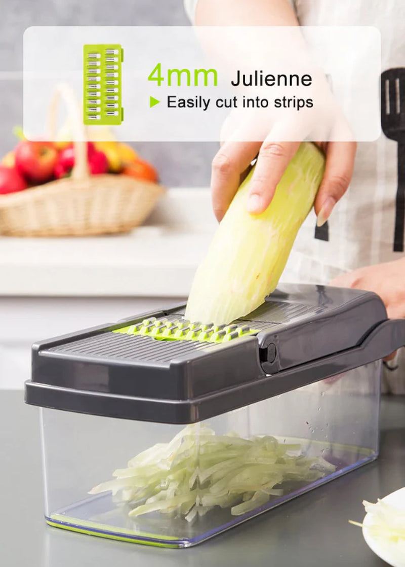 15-In-1 Vegetable Fruit Chopper Cutter Food Onion Veggie Dicer Slicer Kitchen